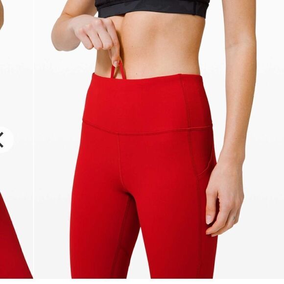 Lululemon pace rival high rise waist leggings 22” dark red 2 - Picture 6 of 10